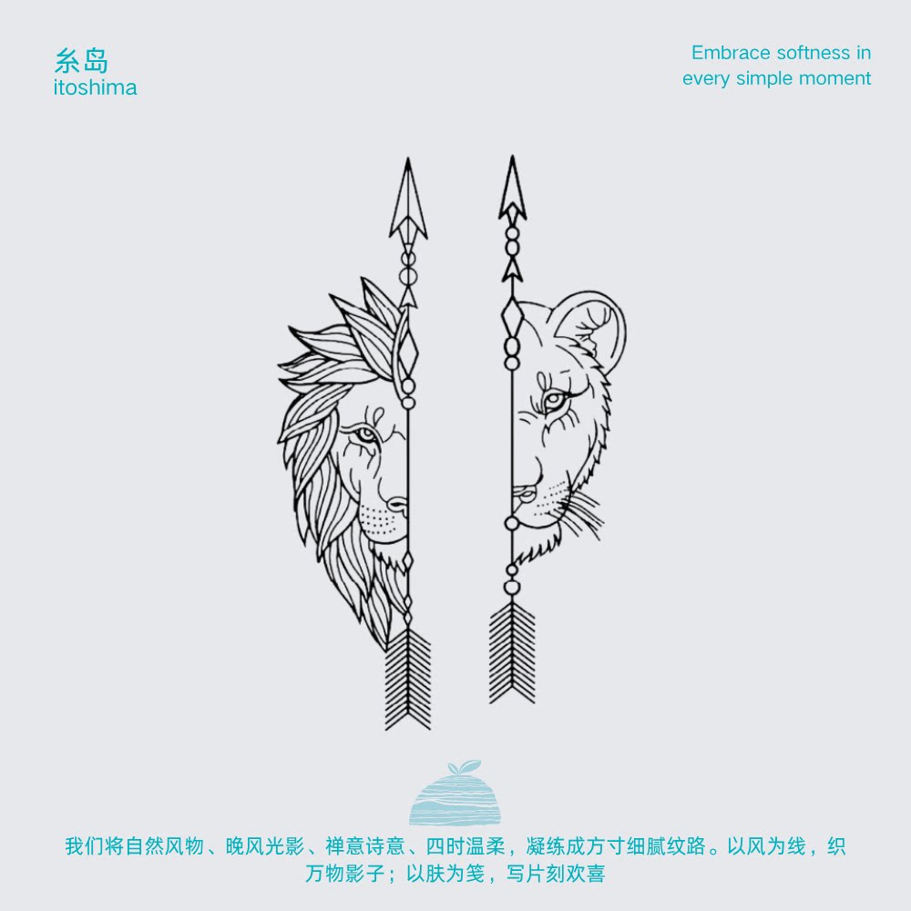 随心之花 草本无水果汁纹身贴ins风高级感小图不反光60x80MM