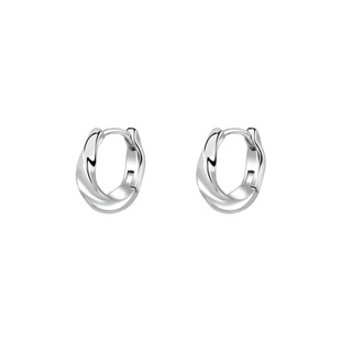 气质 简约麻花光面金属耳扣通勤耳饰耳环时尚 卡芙娜 酷潮流个性