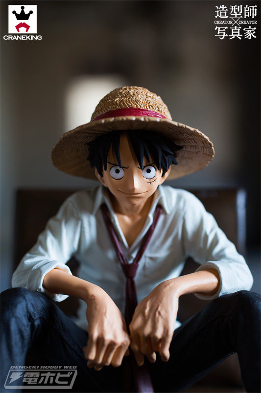 热血玩具模型手办 海贼王 眼镜厂 造型师 写真家 坐姿 路飞 景品