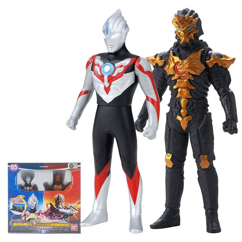 热血玩具模型手办 奥特曼 欧布原生vs伽古拉 怪兽 可动软胶人偶