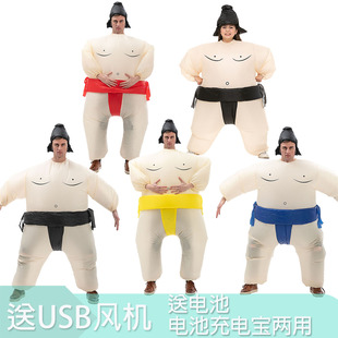 万圣节聚会年会表演充气相扑大胖子衣服搞怪创意行走活动人偶道具