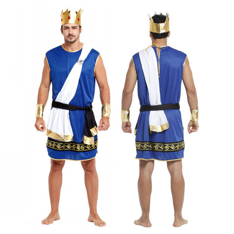 万圣节cos化妆舞会演出服成人男衣服 希腊神话神王宙斯服装长袍