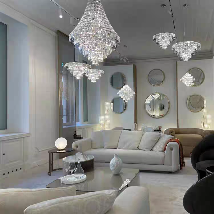 范斯哲现代轻奢餐厅客厅水晶吊灯
