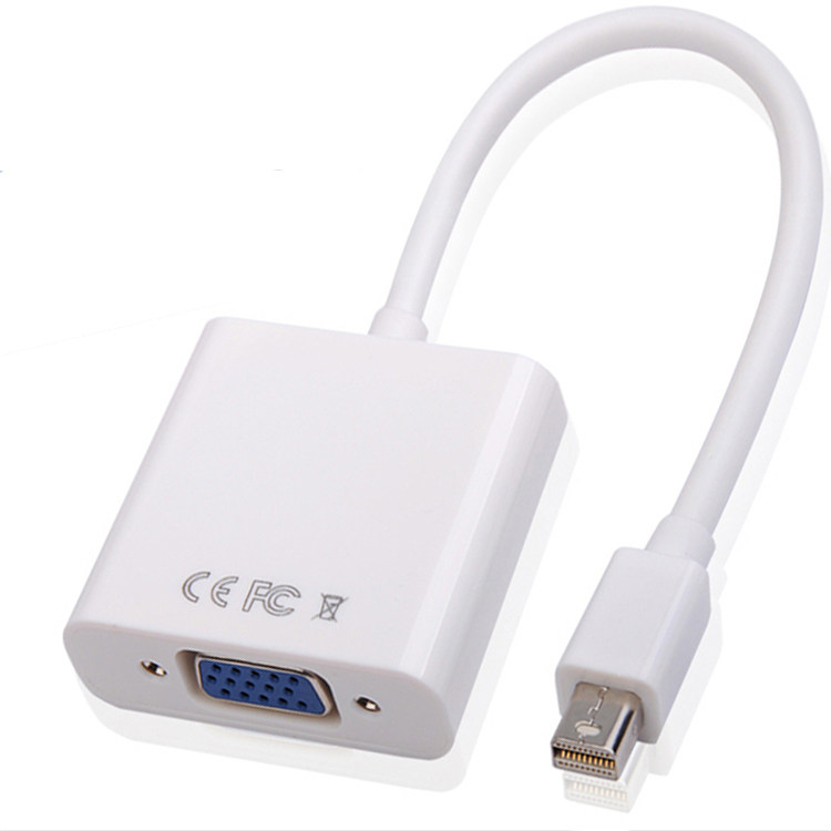 迷你dp转vga线vja平板笔记本macbook雷电口转换投影仪电视显示器