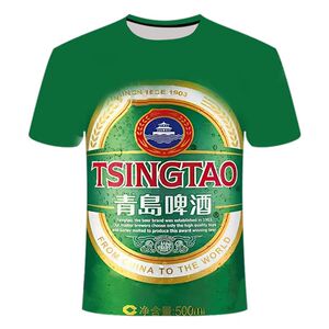 勇创天涯青岛哈尔滨雪花啤酒饮料T恤 3d印花短袖夏季男女搞怪潮流
