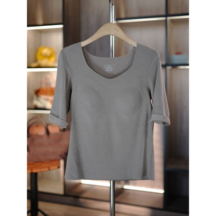 秋冬内搭贴心保暖7A远红外抗菌技术二合一bra打底短袖 6号衣橱