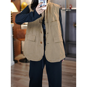 微皱工装 6号衣橱 风马甲上衣 林夕 成衣染色高支双层全棉 日系