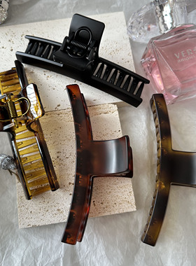 6号衣橱 l 简约慵懒风 台湾PC板材 摔不烂大号 鲨鱼夹 发夹