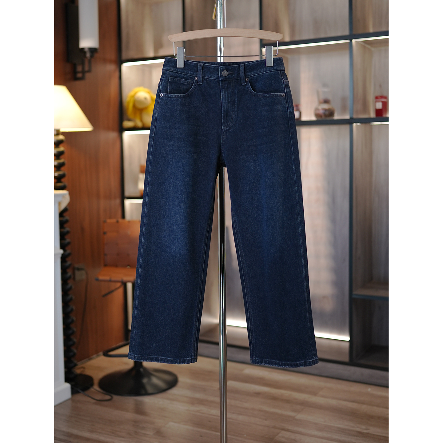 复古土耳其丹宁直筒9分牛仔裤