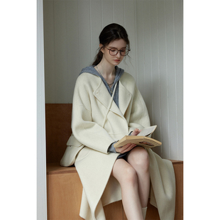 圆领双面呢大衣女2024秋冬新款 Times 配包毛呢外套 Old 三十三