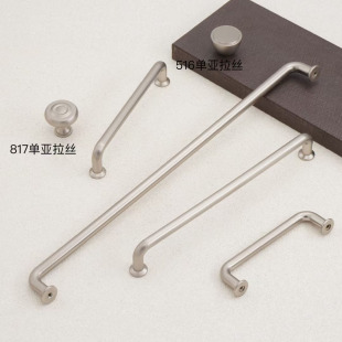 现代简约工业风柜门拉手不锈钢拉丝橱柜加长把手极简抽屉拉手长条