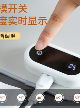 美甲店甲油胶专用皮质暖桌垫办公室加热鼠标垫加热桌垫暖桌宝学生