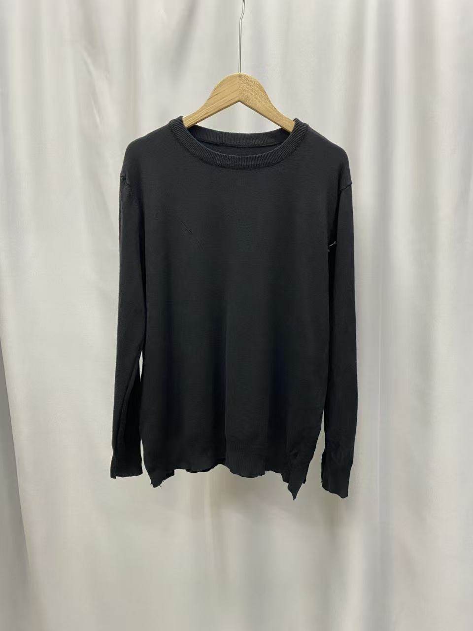 外贸单样衣简约百搭宽松秋冬女圆领基础款打底衫毛衣