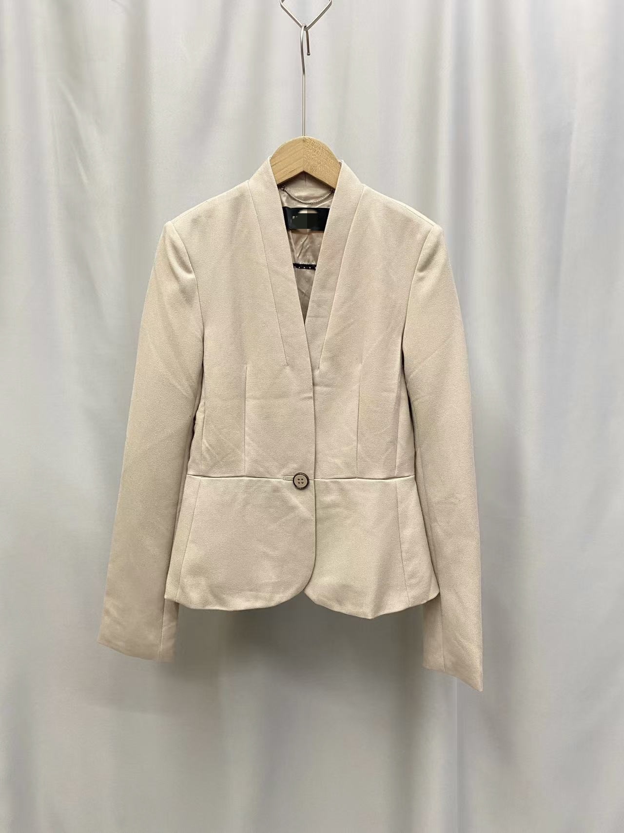 欧美品牌单百搭简约优雅收腰显瘦西服新款女士外贸通勤西装外套