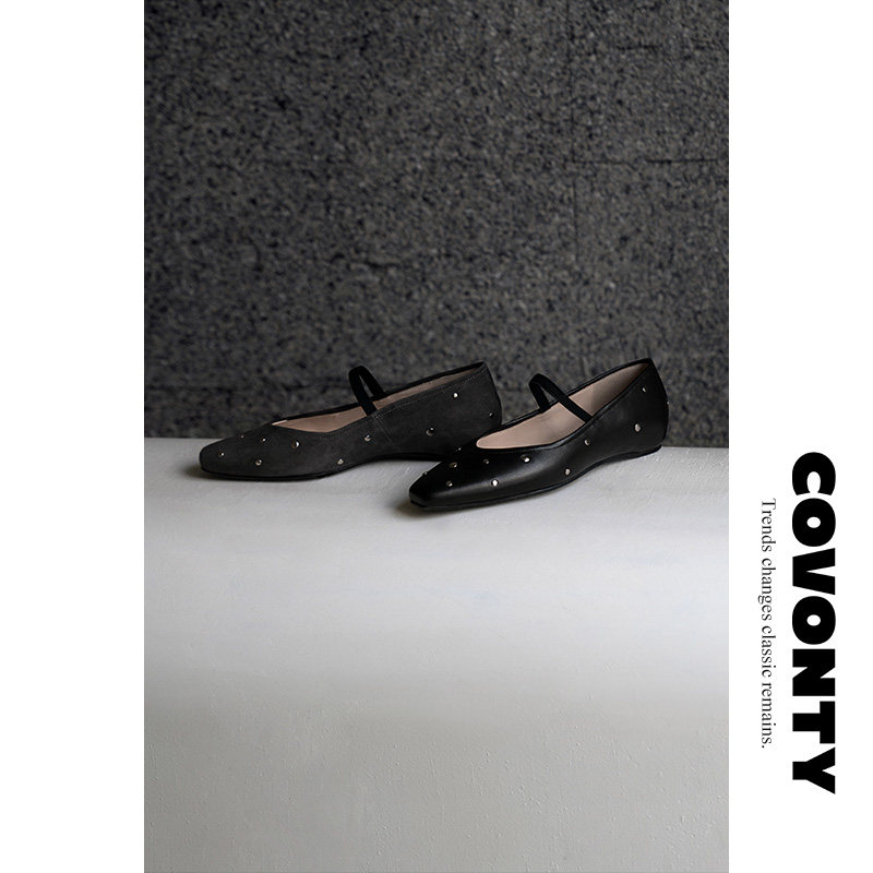 COVONTY「original」智感/赫本 铆钉玛丽珍芭蕾鞋女内增高单鞋瘦,女鞋,玛丽珍鞋,淘宝优惠券,粉丝福利购,淘宝优惠卷