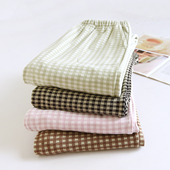 大码 女宽松直筒休闲保暖裤 可外穿代带口袋 德绒磨毛家居睡裤 秋冬季