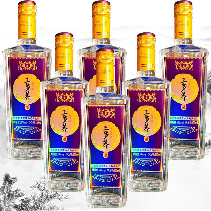 云南特产酒 鹤庆乾酒系列 三多荞酒 50度400mlx6瓶小曲清香型酒