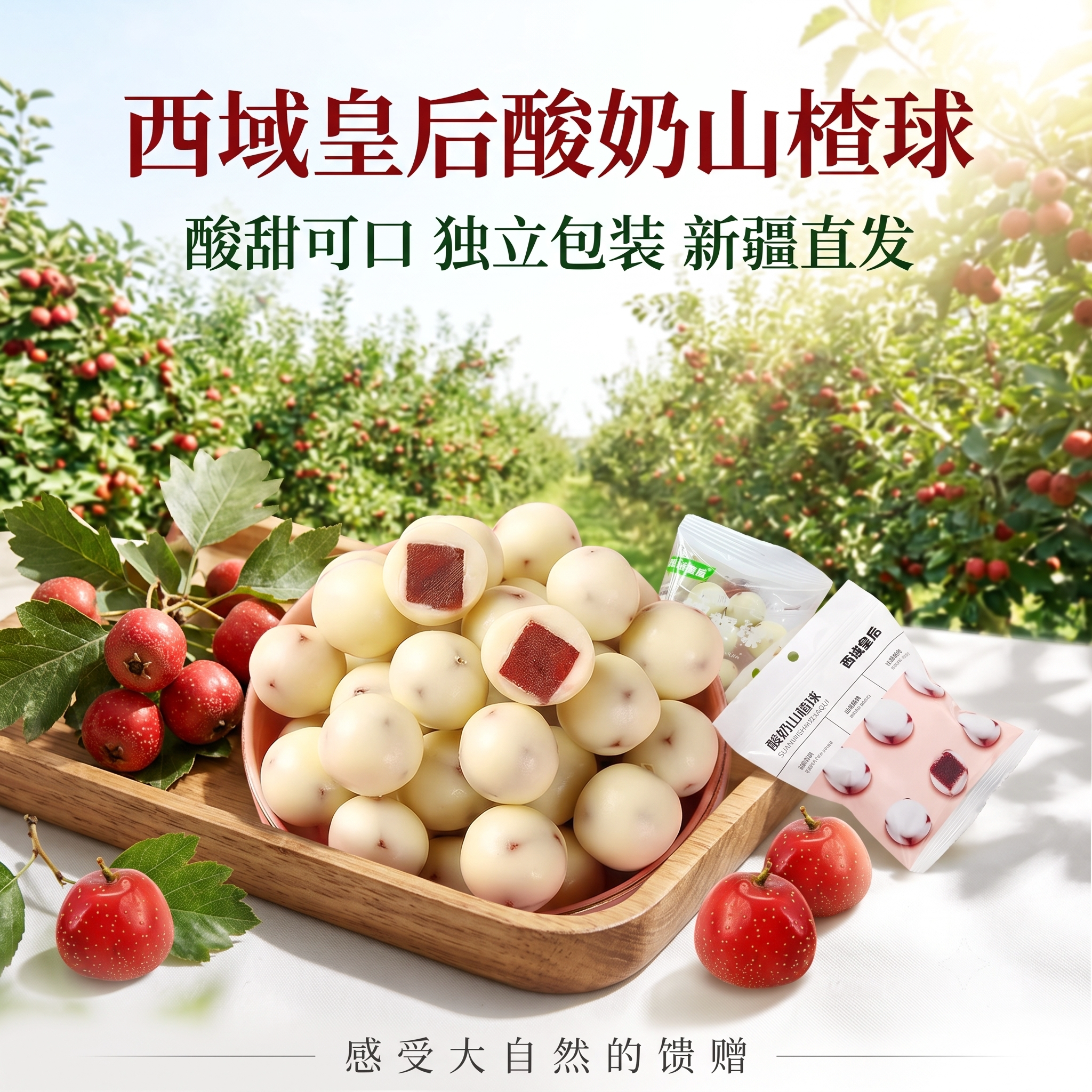西域皇后酸奶山楂球网红新疆特产酸甜可口风味零食正宗正品
