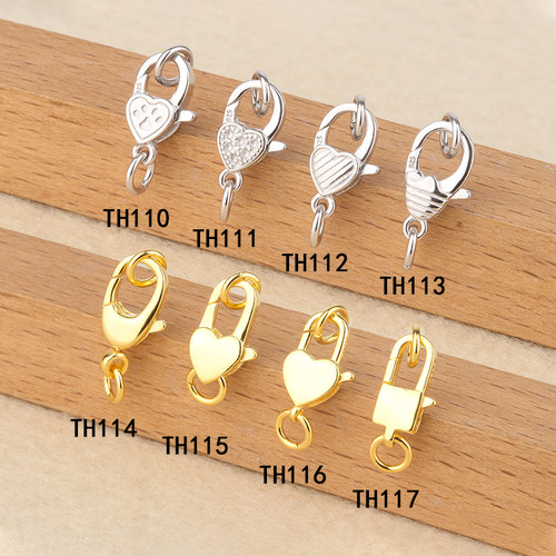 庭祥凯S925纯银龙虾扣弹簧扣DIY