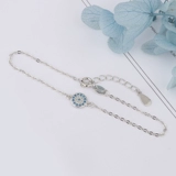 Браслет, серебро 925 пробы, в корейском стиле, простой и элегантный дизайн