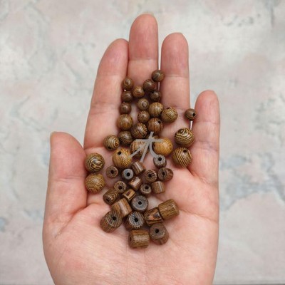 散珠diy天然鸡翅木圆珠桶珠隔珠