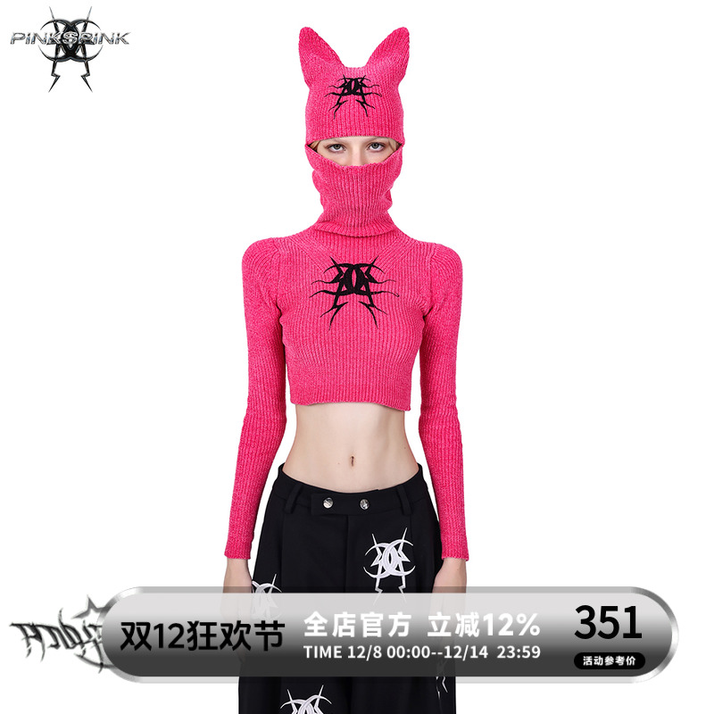 PINKSPINK猫耳概念辣妹毛衣