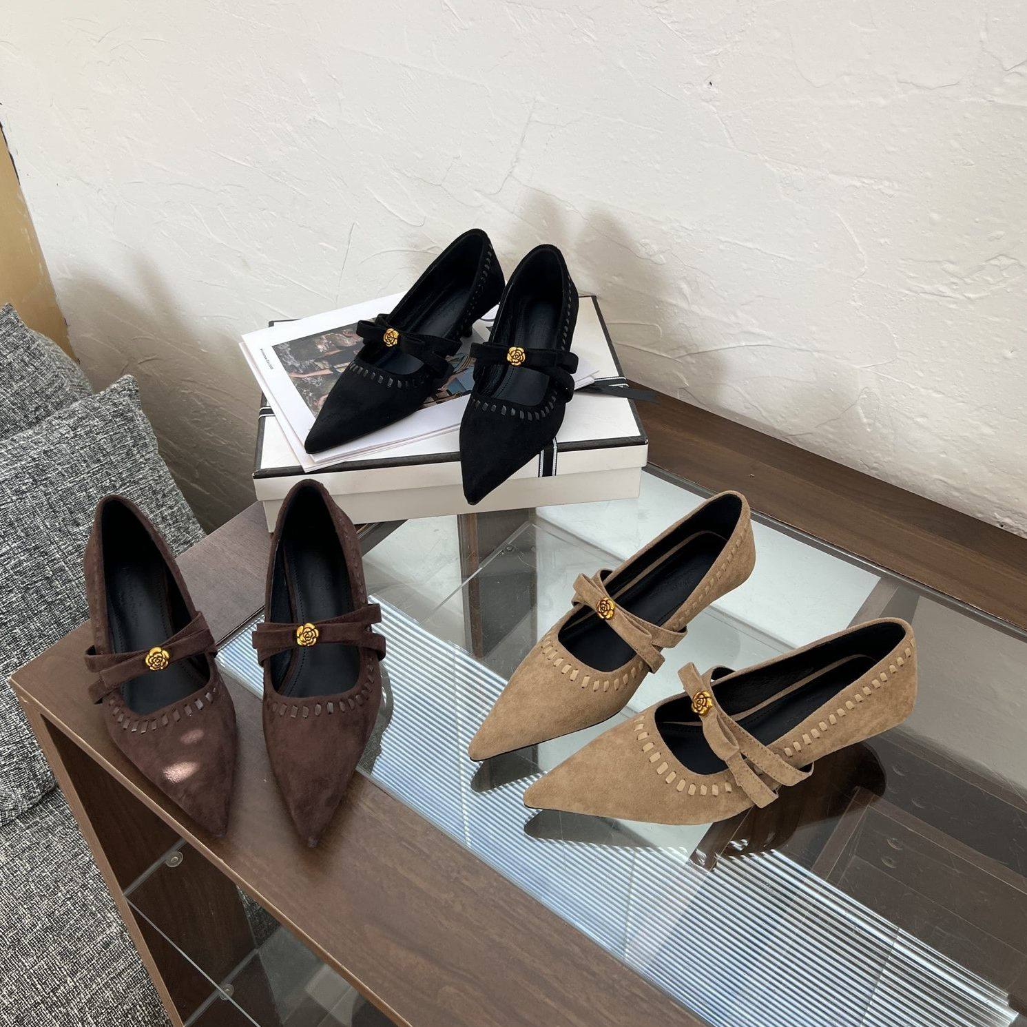 法式復古風尖頭瑪麗珍鞋女一字扣帶細跟單鞋通勤百搭,女鞋,玛丽珍鞋,淘宝优惠券,粉丝福利购,淘宝优惠卷