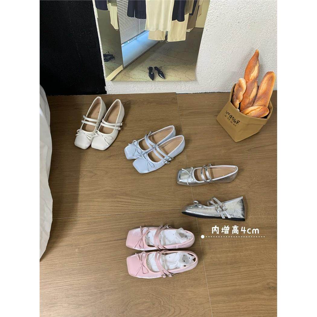 内增高玛丽珍鞋女法式方头蝴蝶结一字带芭蕾舞鞋单鞋,女鞋,玛丽珍鞋,淘宝优惠券,粉丝福利购,淘宝优惠卷