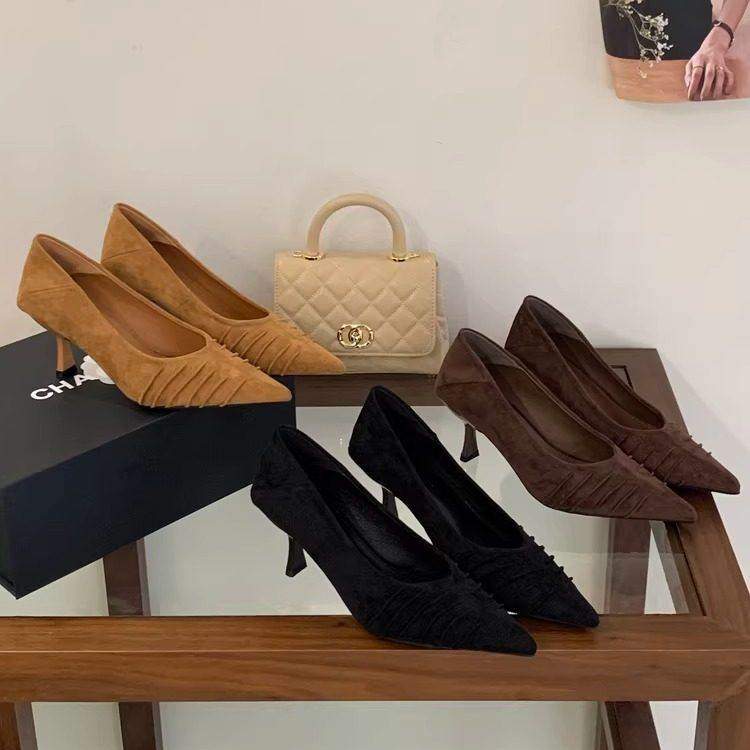 2026复古风尖头细跟单鞋女浅口玛丽珍鞋通勤气质显瘦高跟鞋,女鞋,浅口单鞋,淘宝优惠券,粉丝福利购,淘宝优惠卷