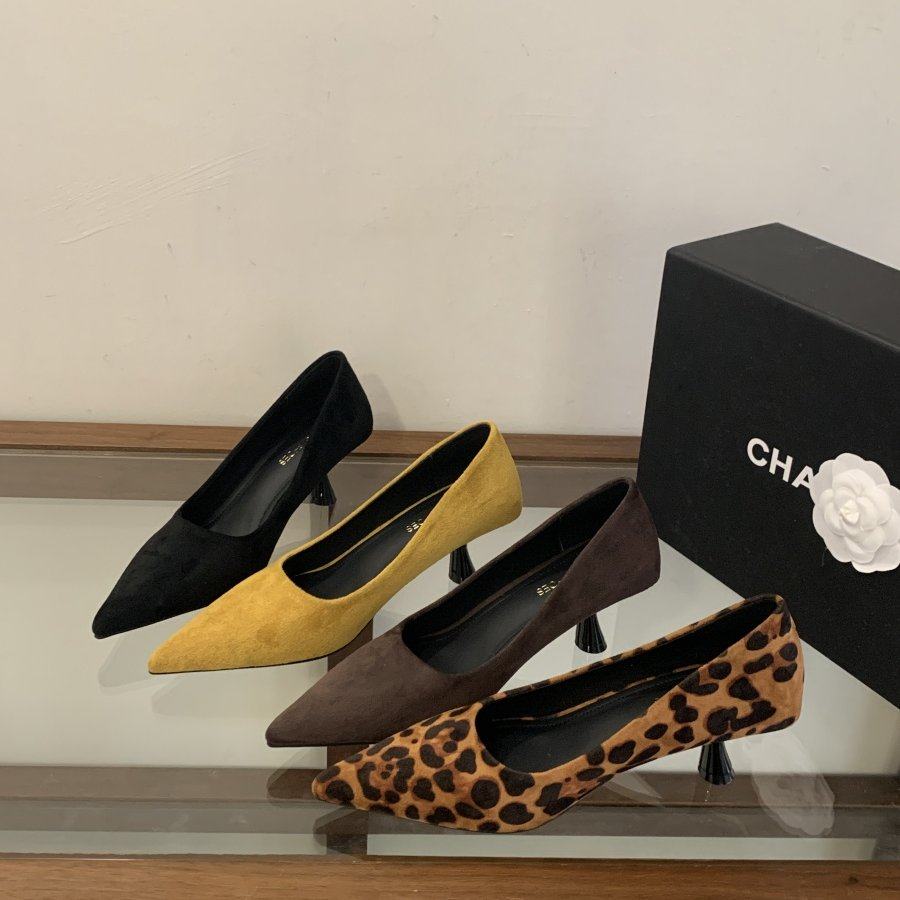 轻熟风尖头浅口单鞋女细跟豹纹通勤气质百搭女鞋,女鞋,深口单鞋,淘宝优惠券,粉丝福利购,淘宝优惠卷