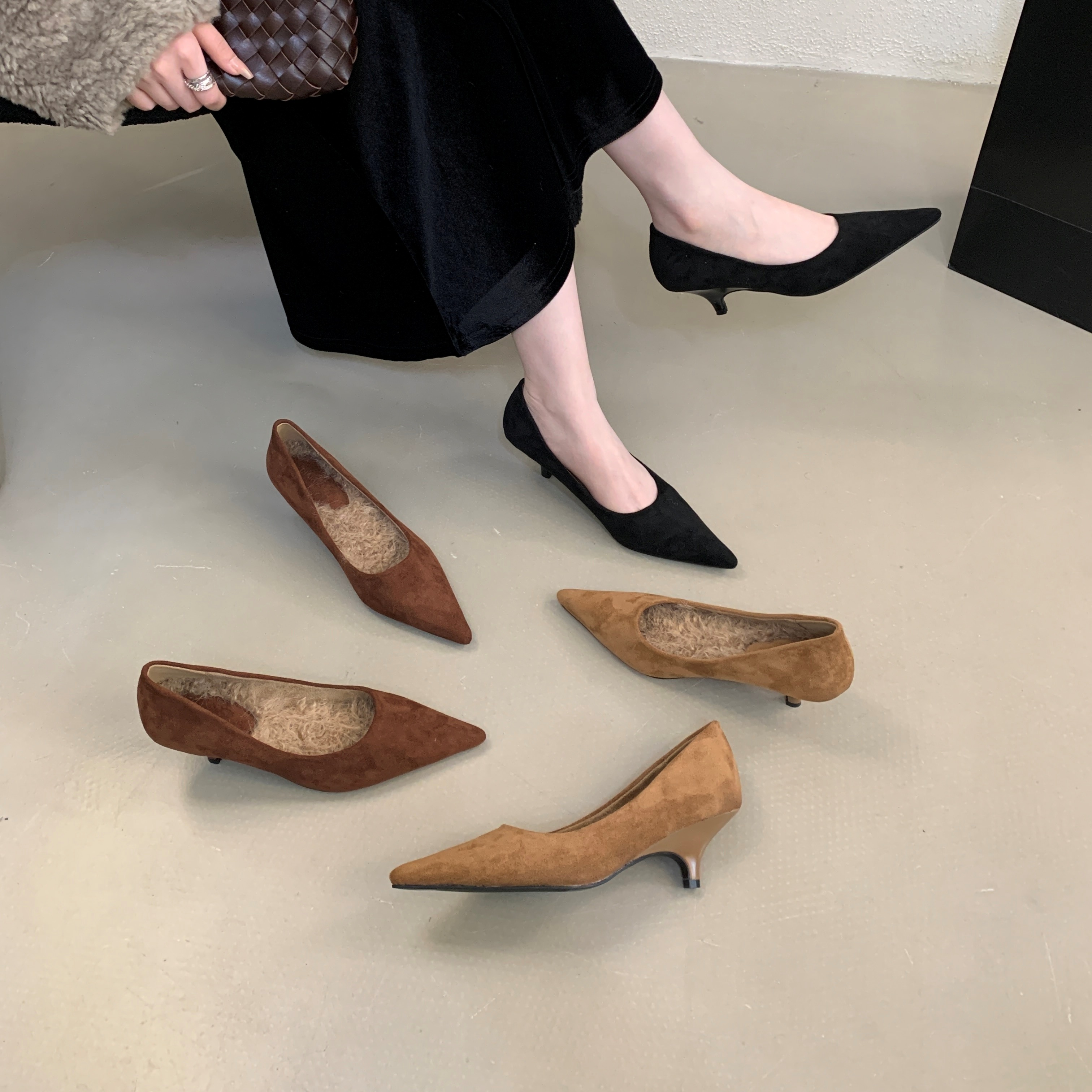 加绒2025冬季尖头爆款保