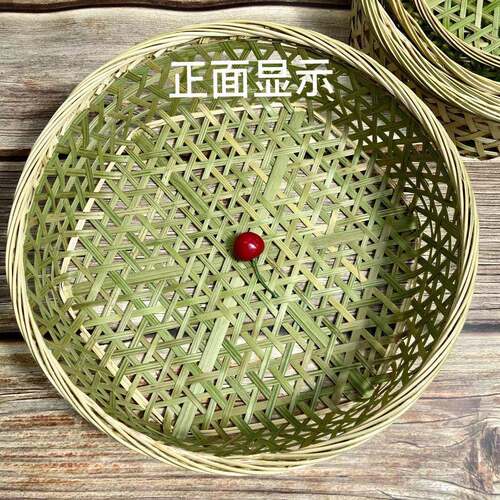 竹编六角竹篮年糕竹篓竹筛子蒸盘