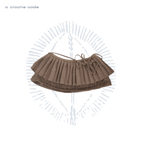o cloche code 棉针织双层裙摆