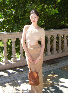 OUDE WAAG  BD02系列 裹肩拼接连体衣