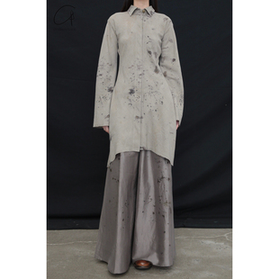 Mutedance 花染羊毛衬衫