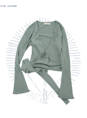 o cloche code 桑蚕丝绑带开衫