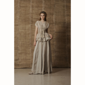 Mutedance 荷叶边拼花半裙