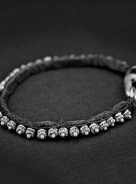 GOTI 马皮手链 925银 BR1213 意大利 做旧