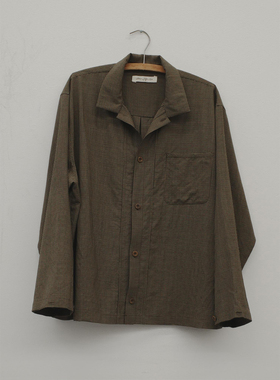 AVIVA JIFEI XUE  金色羊毛格子方针衬衫