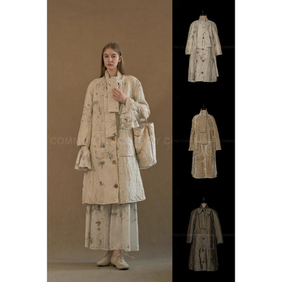 Mutedance23秋冬长领结外套