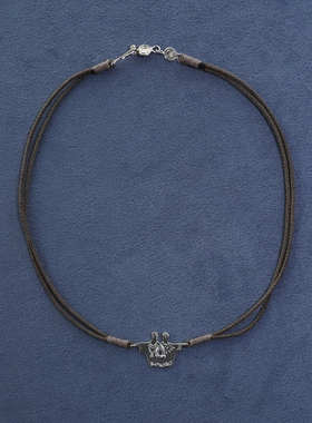 SALE E PEPE 纯银双人舞编绳项链