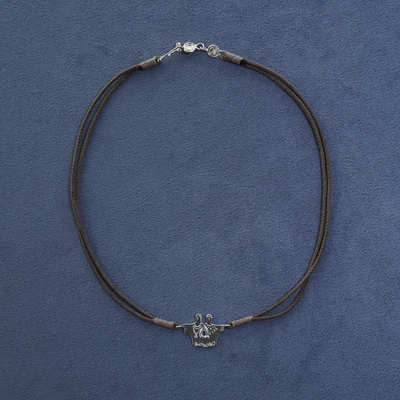 SALE E PEPE 纯银双人舞编绳项链