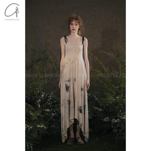 Mutedance23春夏花染吊带连衣裙