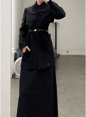 80%OFF mame kurogouchi 皮带无领孔夹克短外套 日本