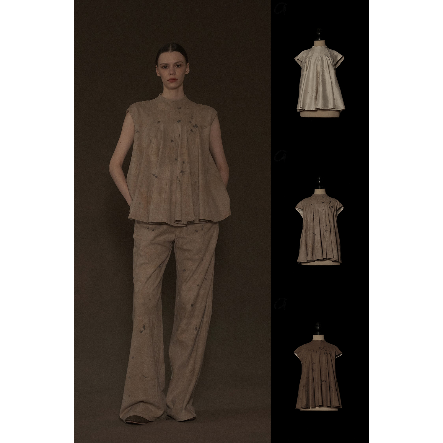 Mutedance 羊毛丝绸短袖T恤