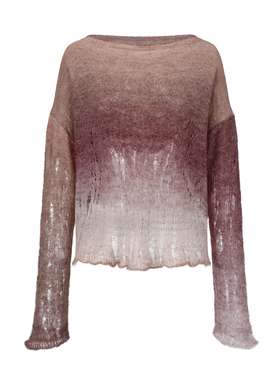 OUDE WAAG 26早春 渐变马海毛针织上衣