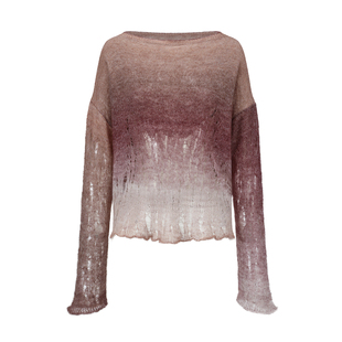 渐变马海毛针织上衣 26早春 OUDE WAAG