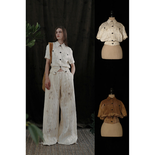 系列 衬衫 Mutedance 桑蚕丝收腰半袖