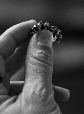 WERKSTATT MUNCHEN 925银 M1920 循环骷髅戒指 德国高程度手工