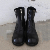 GUIDI 意大利 GR07FZ 马全粒面双前拉链BIG DADDY靴